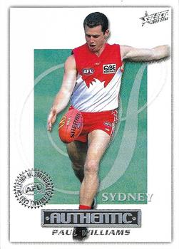 2001 Select AFL Authentic #141 Paul Williams Front